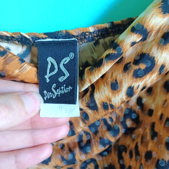 Vintage 90s/Y2K Leopard Print Slip Dress Medium - Picture 9 of 10